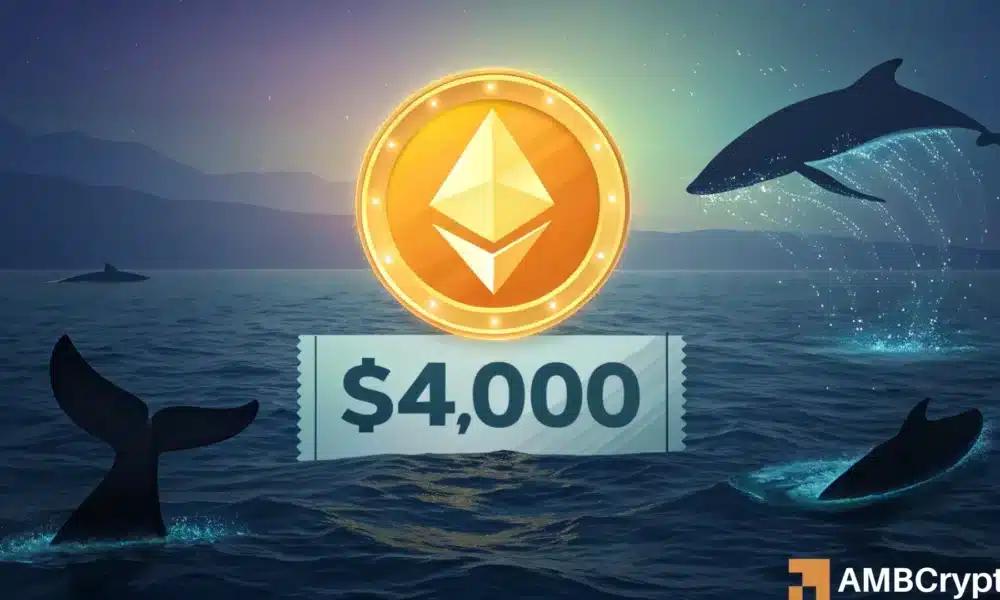 鲸鱼转移 6.67 亿美元，以太坊突破 4000 美元——ETH 价格如何反应？