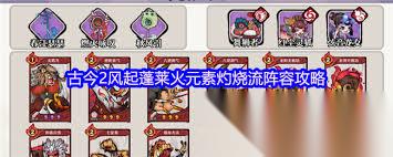古今2风起蓬莱灼烧流怎么搭配