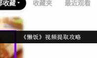 《懒饭》视频提取攻略