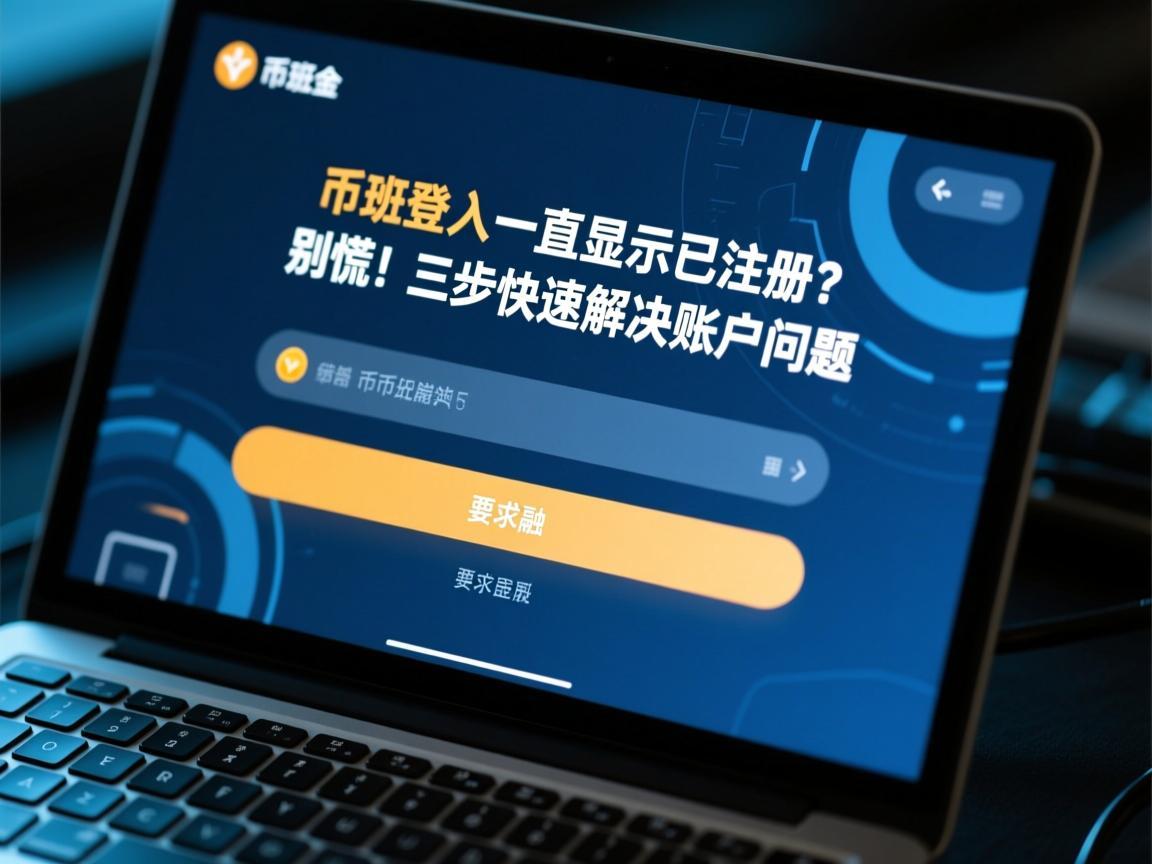币安登入一直显示已注册 别慌！三步快速解决账户问题