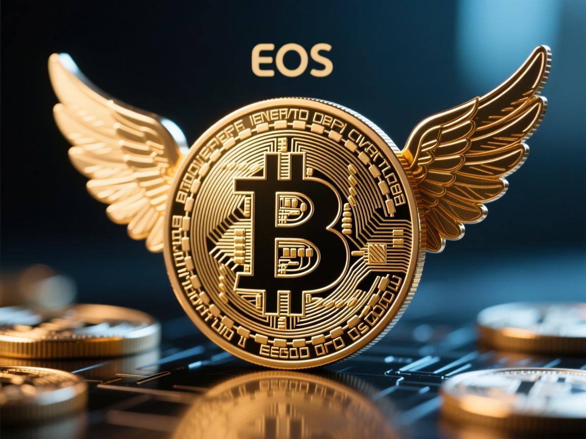 EOS币标志，区块链世界的自由之翼