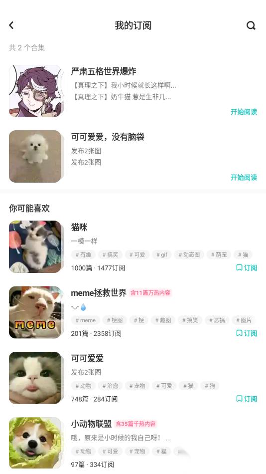 LOFTER手机版取消已订阅的文章合集的方法