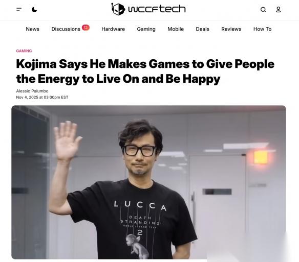 小岛秀夫谈创作理念 希望给予玩家生存与快乐的力量