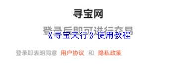 寻宝天行如何使用