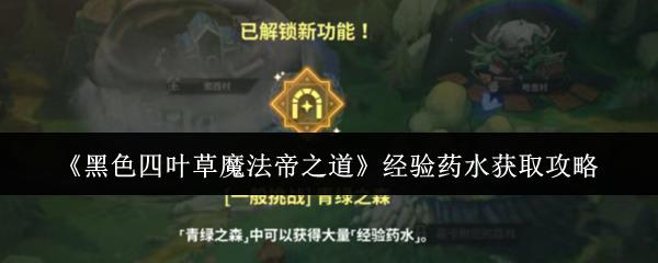 黑色四叶草魔法帝之道 经验药水获取攻略