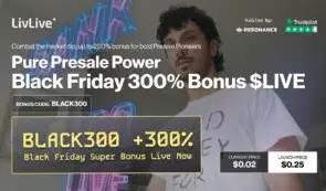 LivLive限时300%奖励使其成为早期投资者最佳的加密货币预售选择。