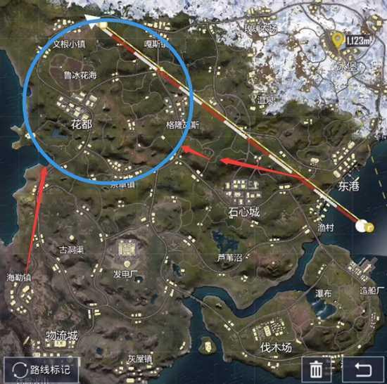 和平精英山谷地图缩圈跑毒技巧 山谷地图进圈方式选择