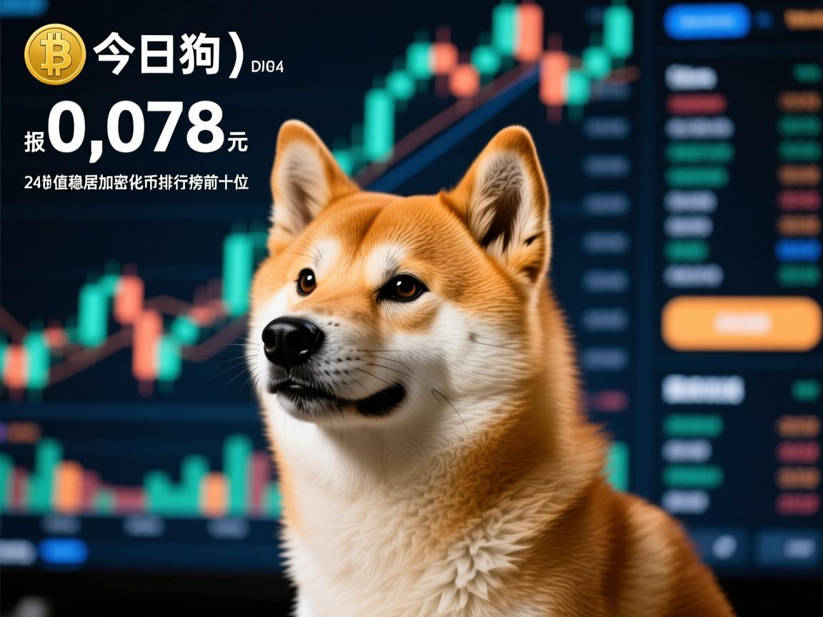 今日狗狗币（DOGE）价格行情呈现震荡整理态势，投资者情绪谨慎，市场交投相对活跃。截至发稿时，狗狗币报0.078美元左右，24小时跌幅约1.2%近7日累计下跌3.5%市值稳居加密货币排行榜前十位