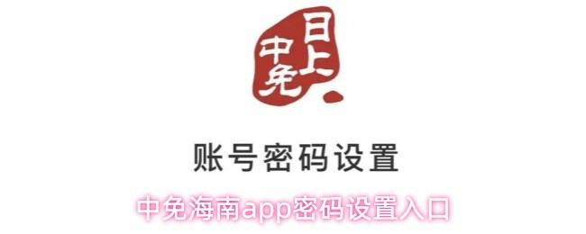中免海南app密码设置入口