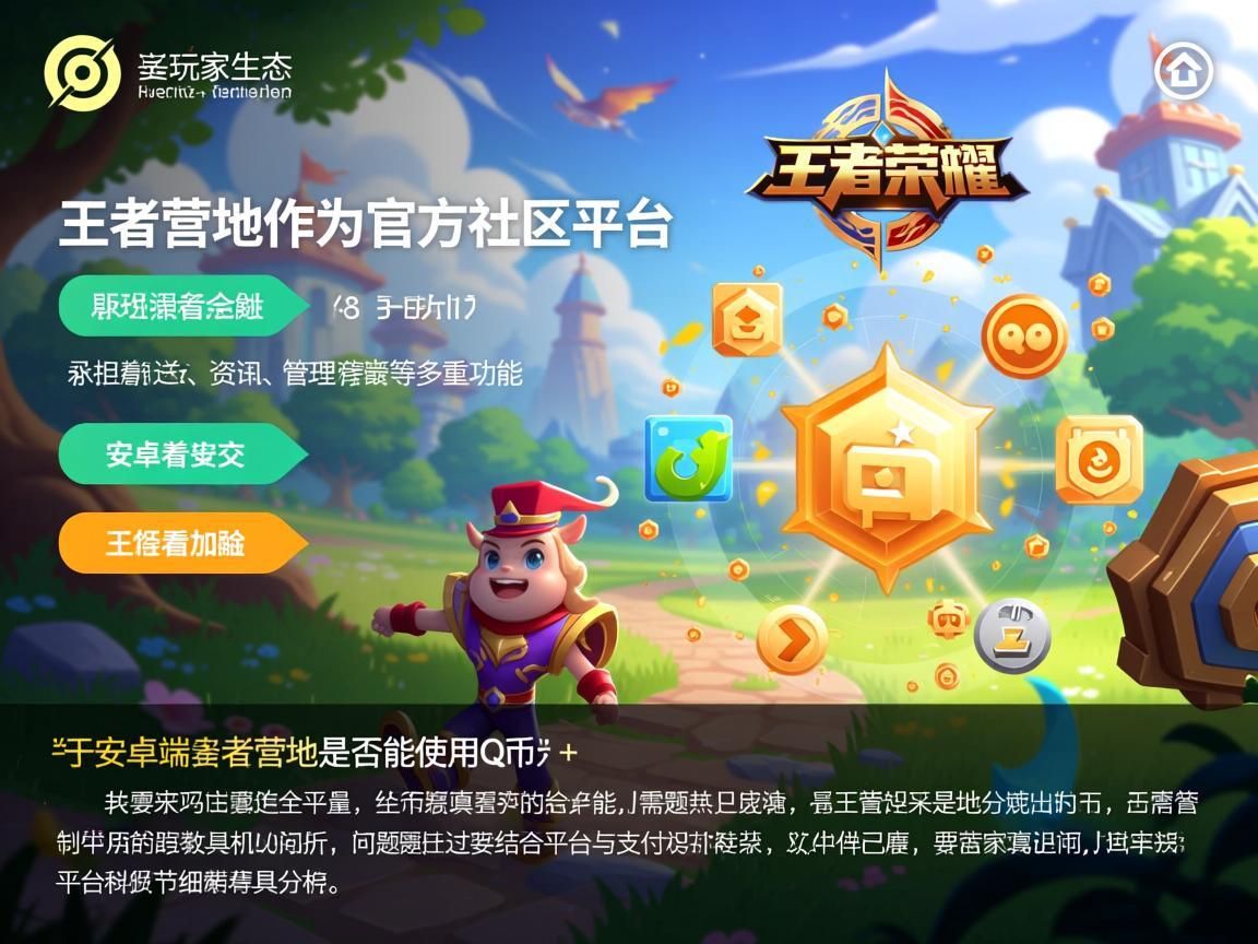 在王者荣耀玩家生态中，王者营地作为官方社区平台，承担着社交、资讯、管理等多重功能。关于安卓端王者营地是否能使用Q币这一问题，需结合平台功能与支付机制具体分析