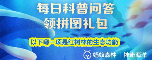 以下哪一项是红树林的生态功能