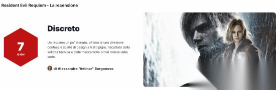 生化危机9 意大利仅7分 叙事成最大争议点