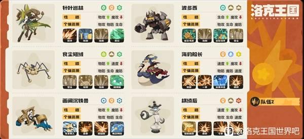 洛克王国世界地武队阵容推荐