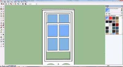 SketchUp制作半透明窗户材质的方法