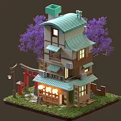 C4D如何制作房檐