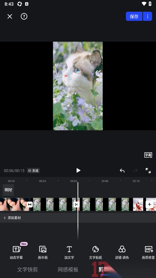 开拍手机版设置进行视频画面定格的方法