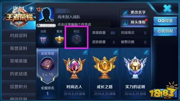 王者印记是什么-王者荣耀印记有什么用