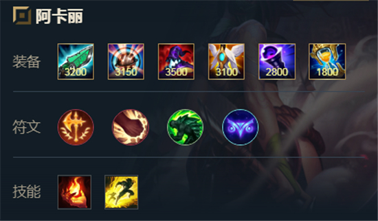 英雄联盟手游阿卡丽怎么出装_阿卡丽出装推荐