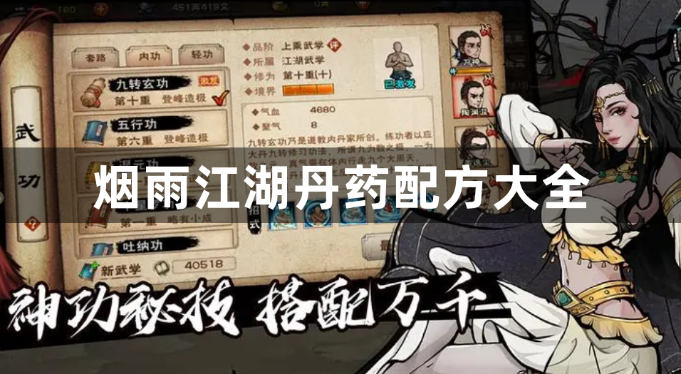 烟雨江湖丹药配方大全-烟雨江湖丹药配方一览